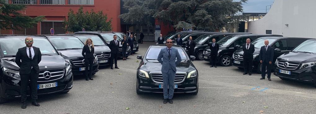 Car fleet with driver at Les Arcs, Mercedes S Class and V Class with their chauffeurs